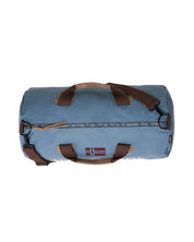 Napapijri Travel Bag with Removable and Adjustable Shoulder Strap Blue in Waxed Cotton