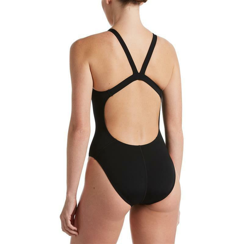 Nike Swim Costume Intero Fastback One Piece NESSA001 Tessuto Tecnico Nero Donna