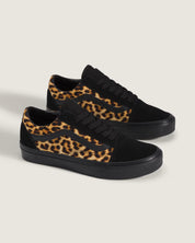Vans Sneaker Donna Old Skool Tomaia Nero con Inserti Suede Trama Leopardato