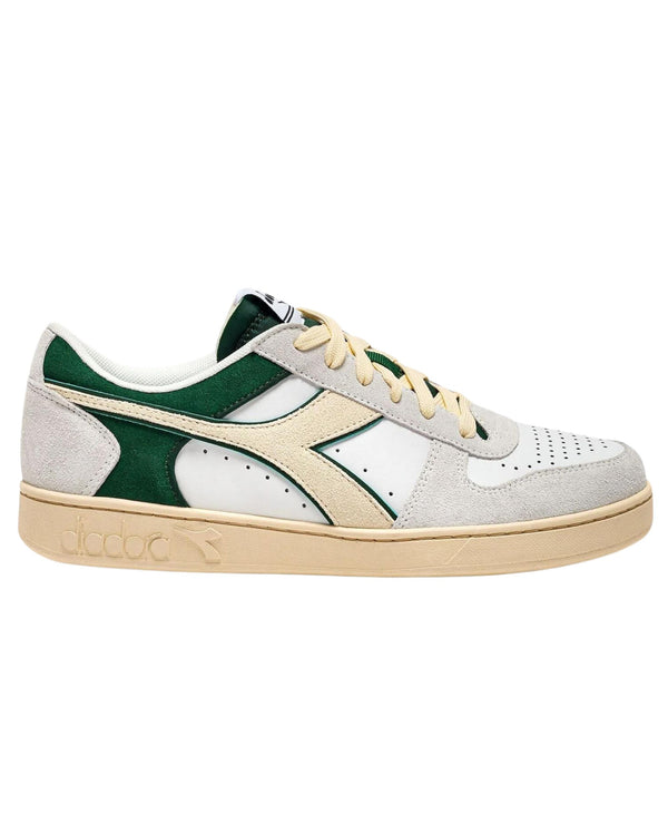 Diadora Sneakers Magic Basket Low Suede Leather Bianco