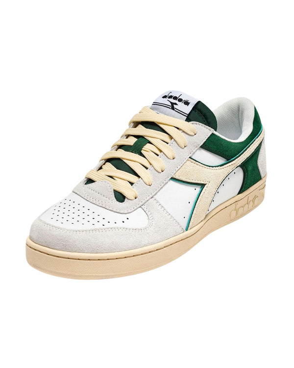 Diadora Magic Basket Low Suede Leather Sneakers White-2