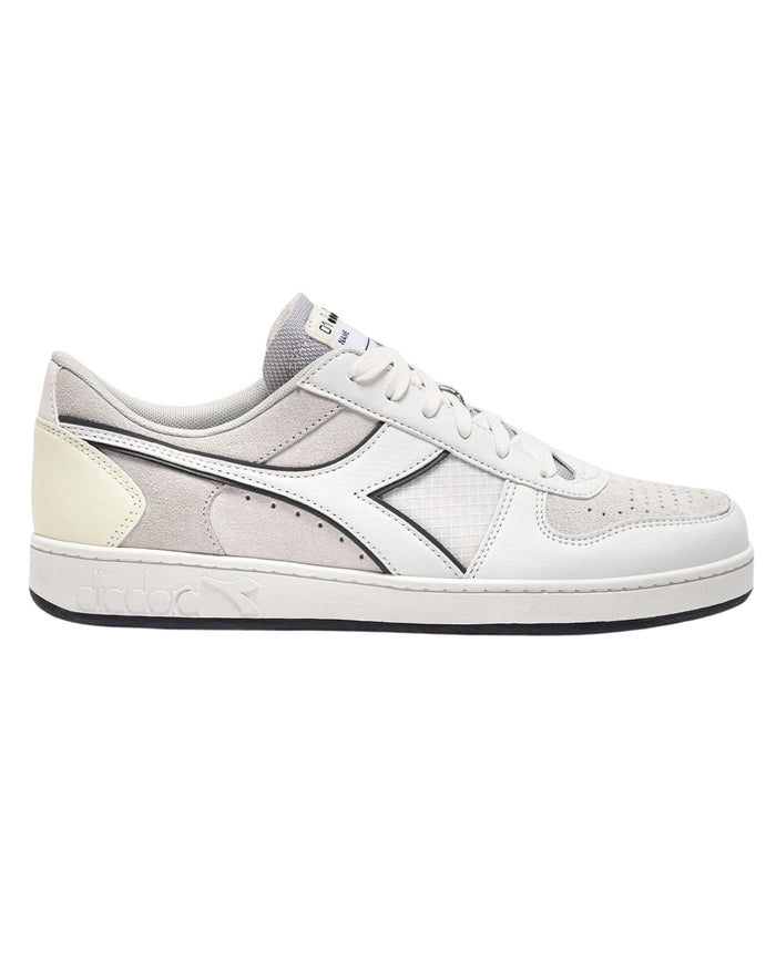 Diadora Magic Basket Low Tech in Pelle Scamosciata Bianco 1