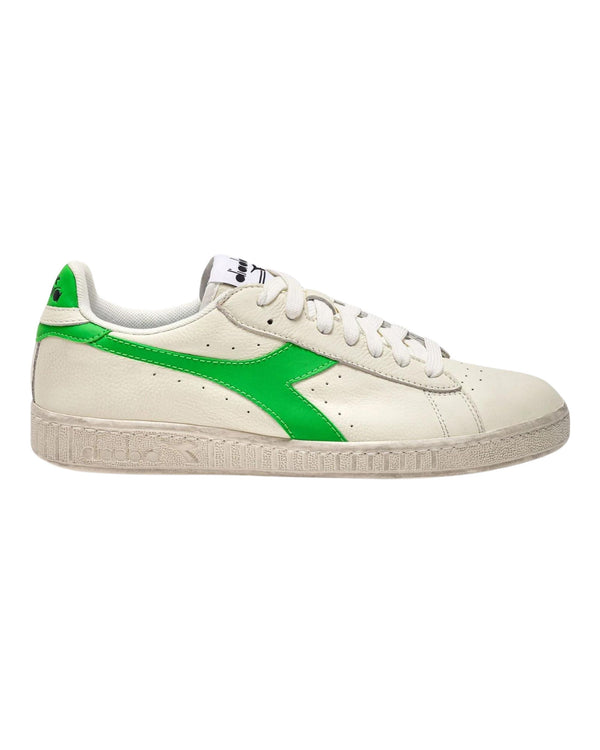 Diadora Sneaker Game L Low Fluo Waxed Pelle Bianco