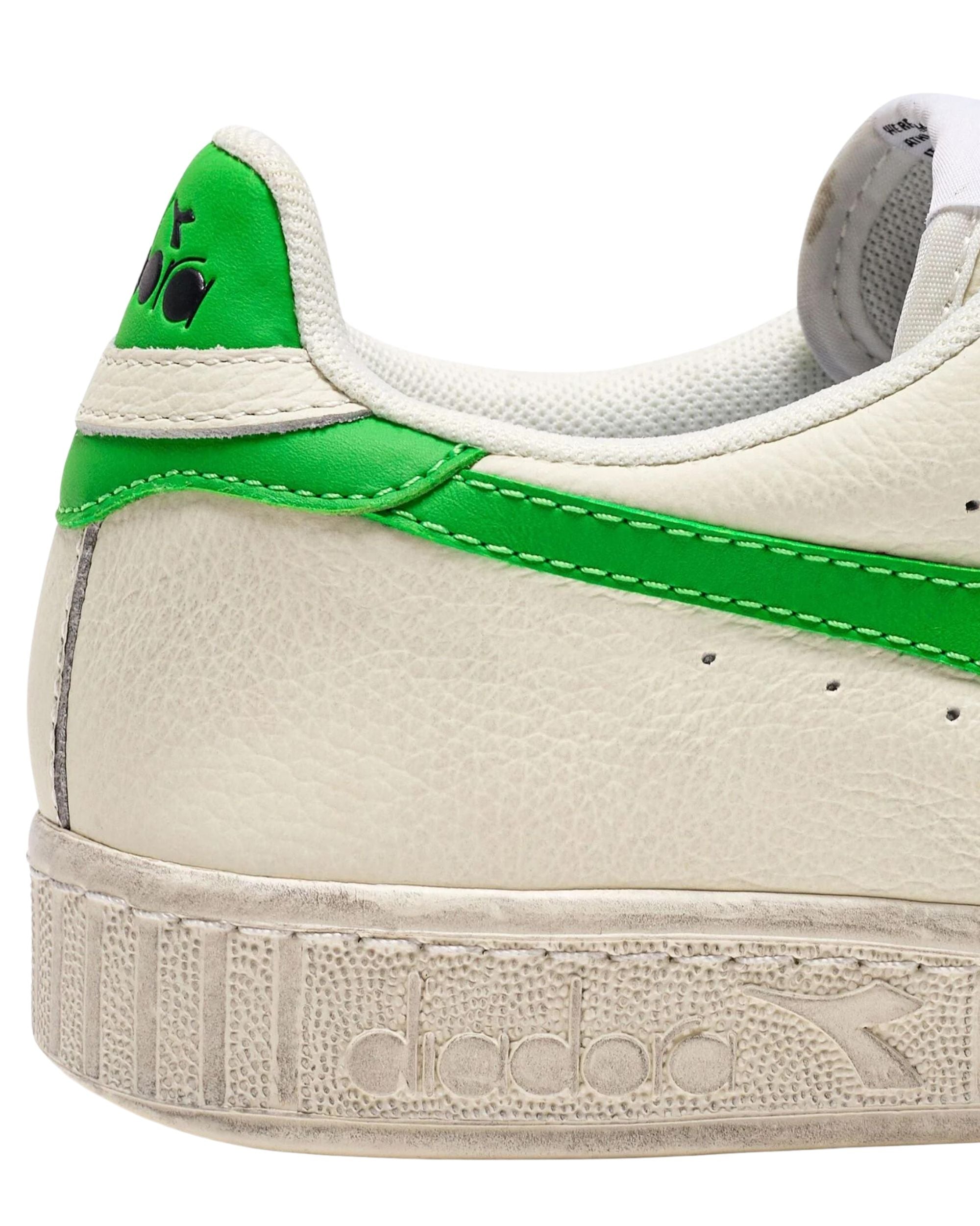 Diadora Sneaker Game L Low Fluo Waxed Pelle Bianco