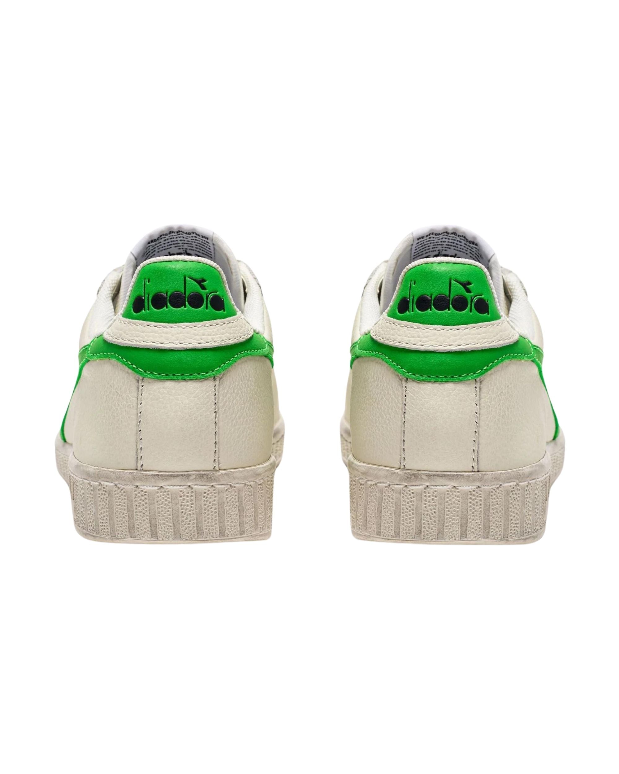 Diadora Sneaker Game L Low Fluo Waxed Pelle Bianco