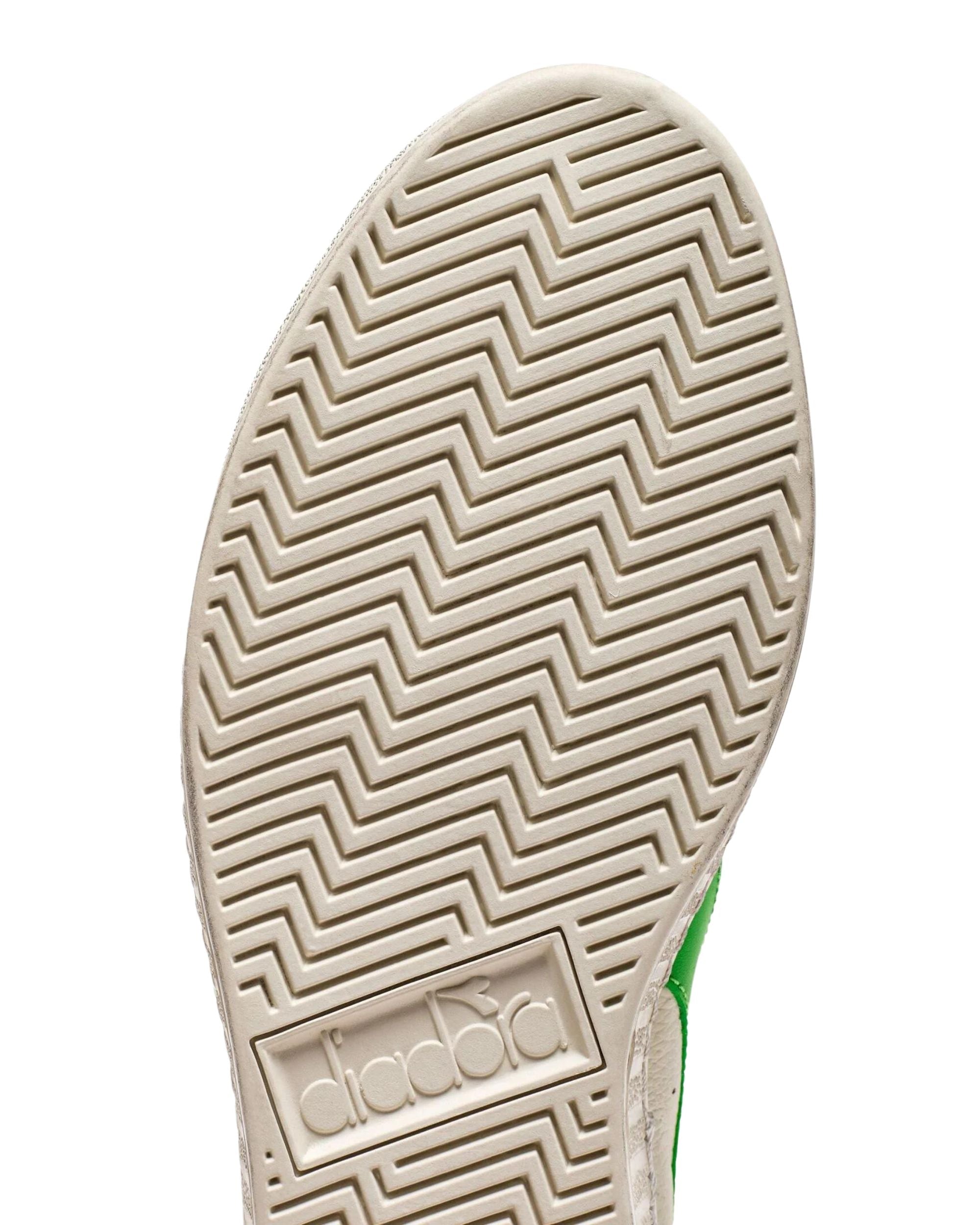 Diadora Sneaker Game L Low Fluo Waxed Pelle Bianco