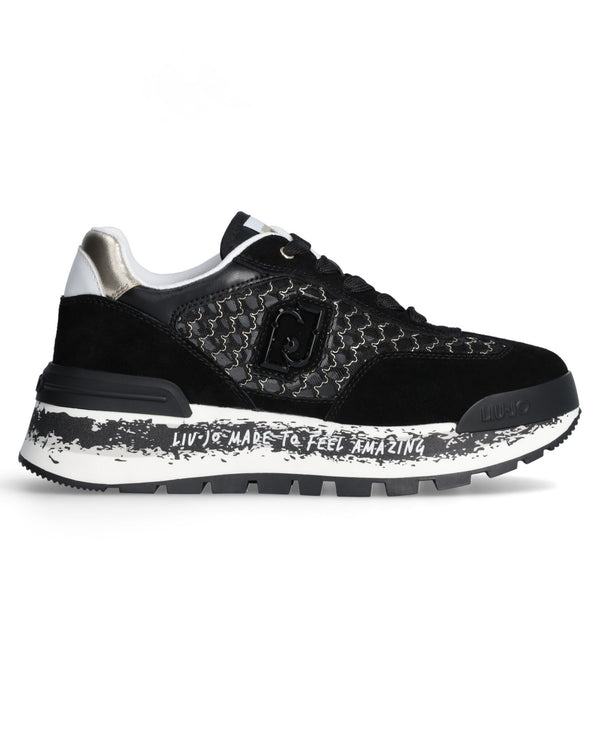 Liu Jo Sneakers Amazing 23 Misto Pelle Nero