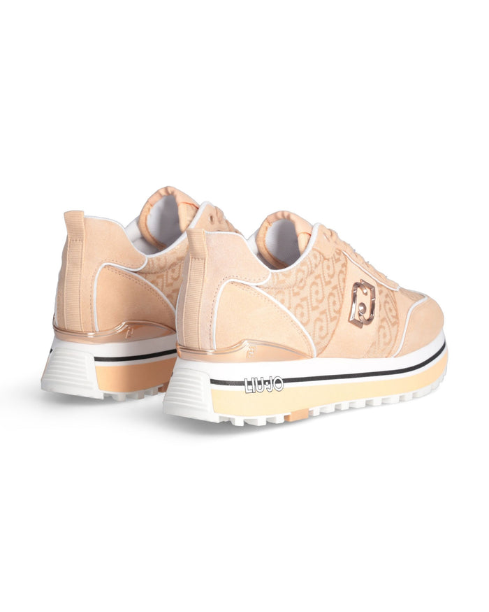 Liu Jo Sneaker Maxi Wonder 71 con Misto Pelle Rosa 5