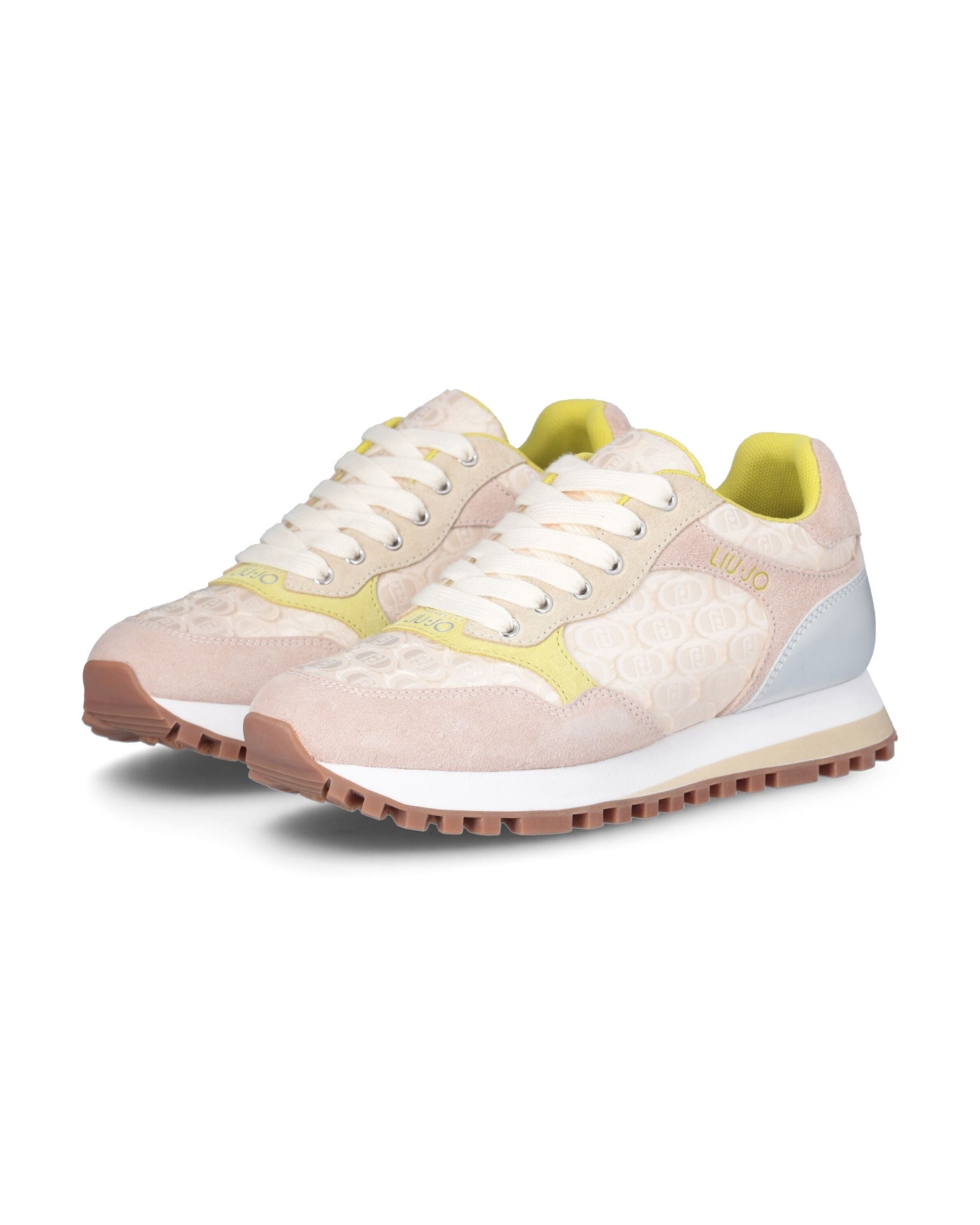 Liu Jo Sneakers Wonder 39 in Pelle e Nylon Argento