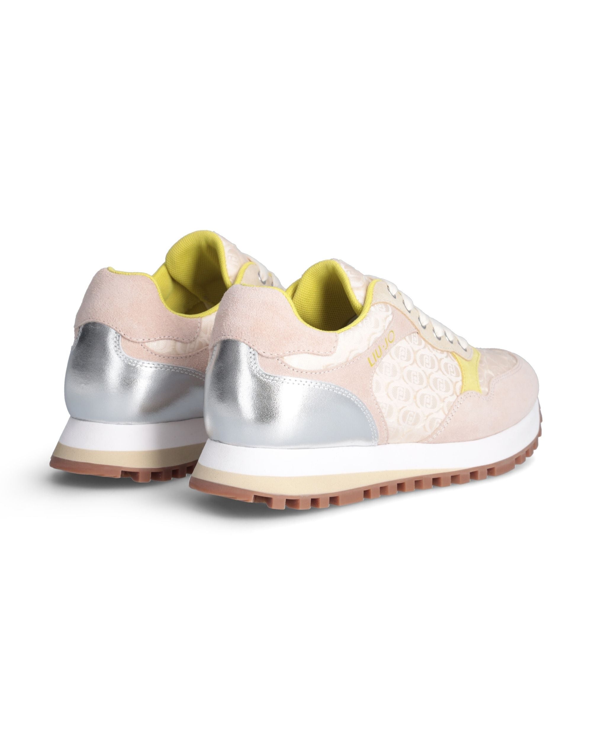 Liu Jo Sneakers Wonder 39 in Pelle e Nylon Argento