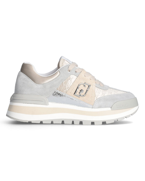 Liu Jo Sneakers Amazing 29 Misto Pelle Grigio