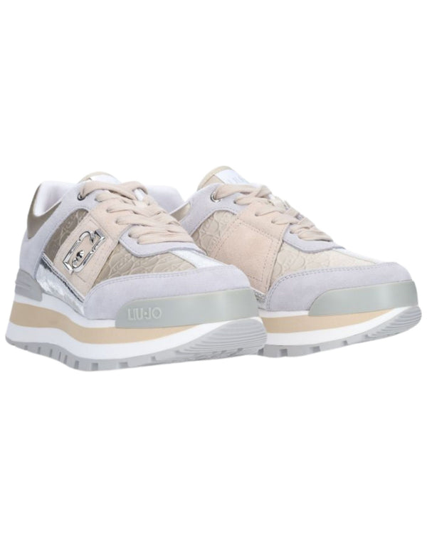 Liu Jo Sneakers Amazing 29 Misto Pelle Grigio-2