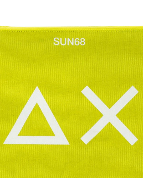 Sun68 Clutch Beach Handbag Cotton Yellow-2