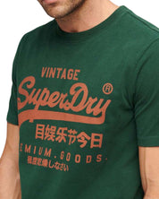 Superdry T-Shirt Soda Pop Graphic Vintage Cotone Verde