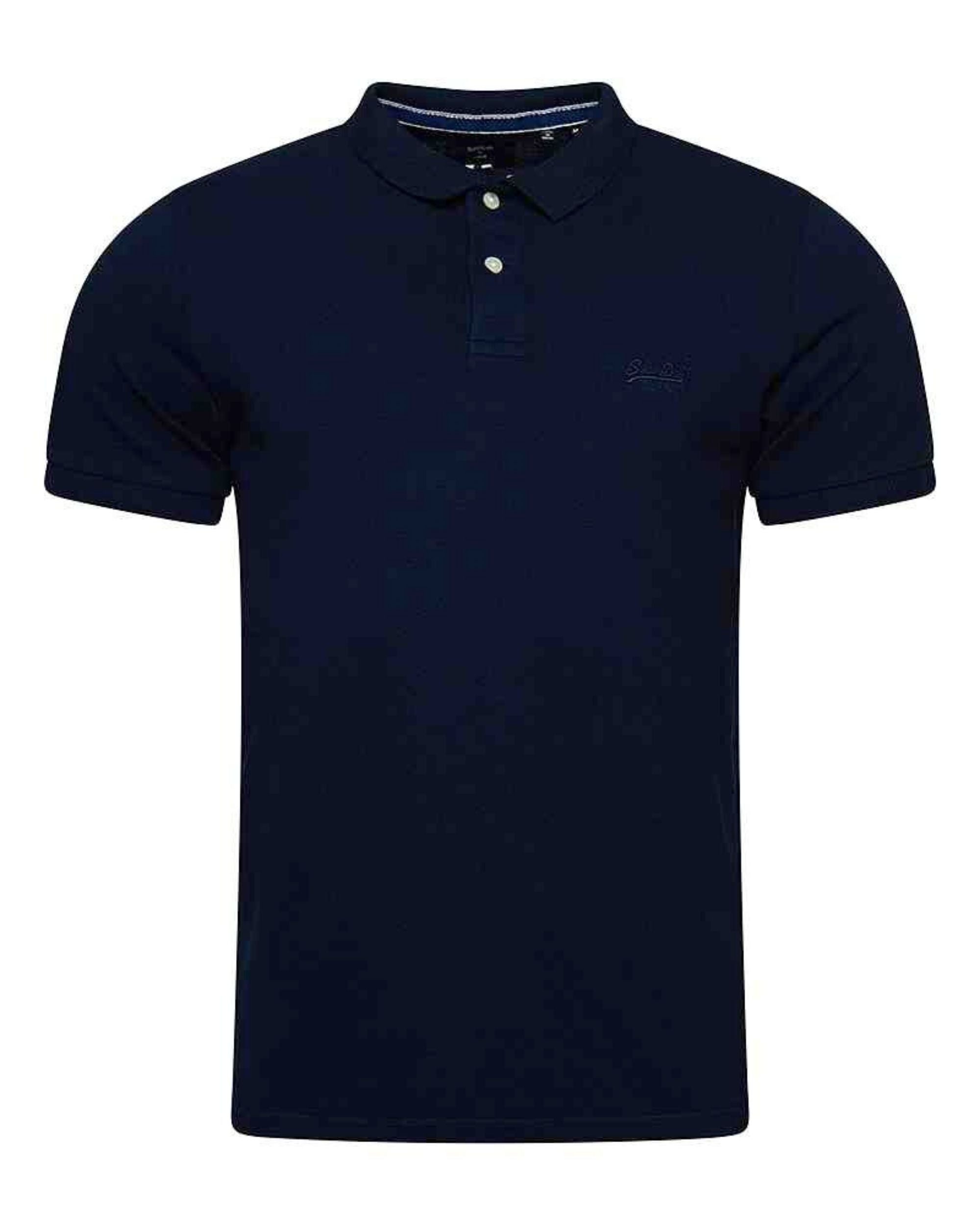 Superdry Polo Vintage Logo Cotone Biologico Blu