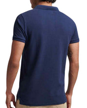 Superdry Polo Vintage Logo Cotone Biologico Blu