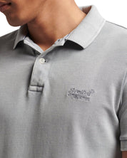 Superdry Polo Vintage Logo Cotone Biologico Grigio