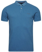 Superdry Polo Vintage Logo Cotone Biologico Azzurro