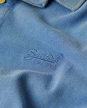 Superdry Polo Vintage Logo Cotone Biologico Azzurro