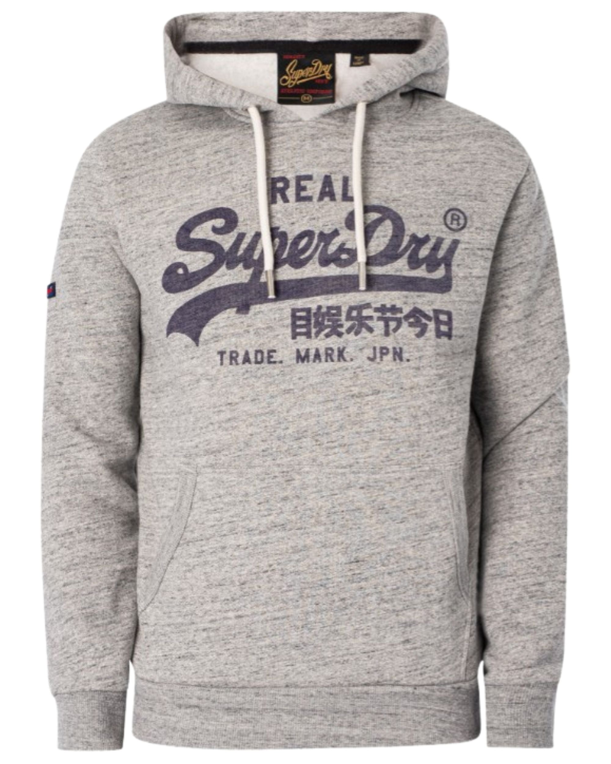 Superdry Felpa Soda Pop Graphic Vintage Logo Cotone Grigio