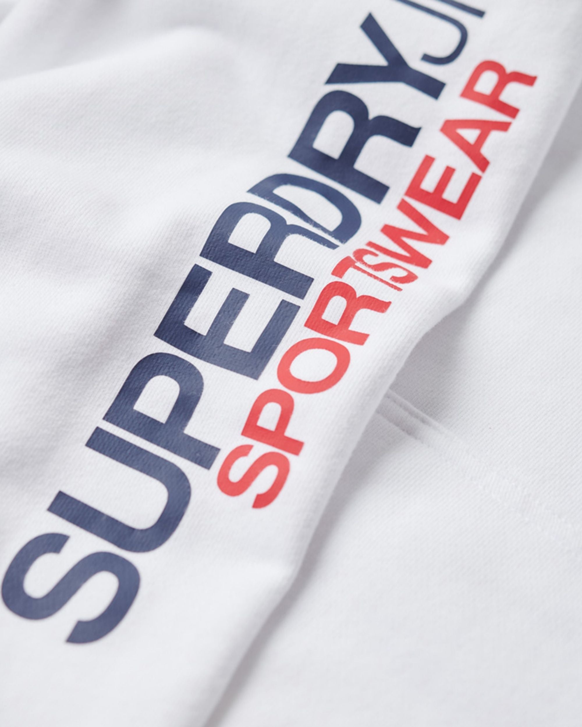 Superdry Felpa Cappuccio e Loghi Cotone Bianco