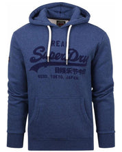 Superdry Cappuccio con Logo Pop Soda Vintage Blu Misto Cotone