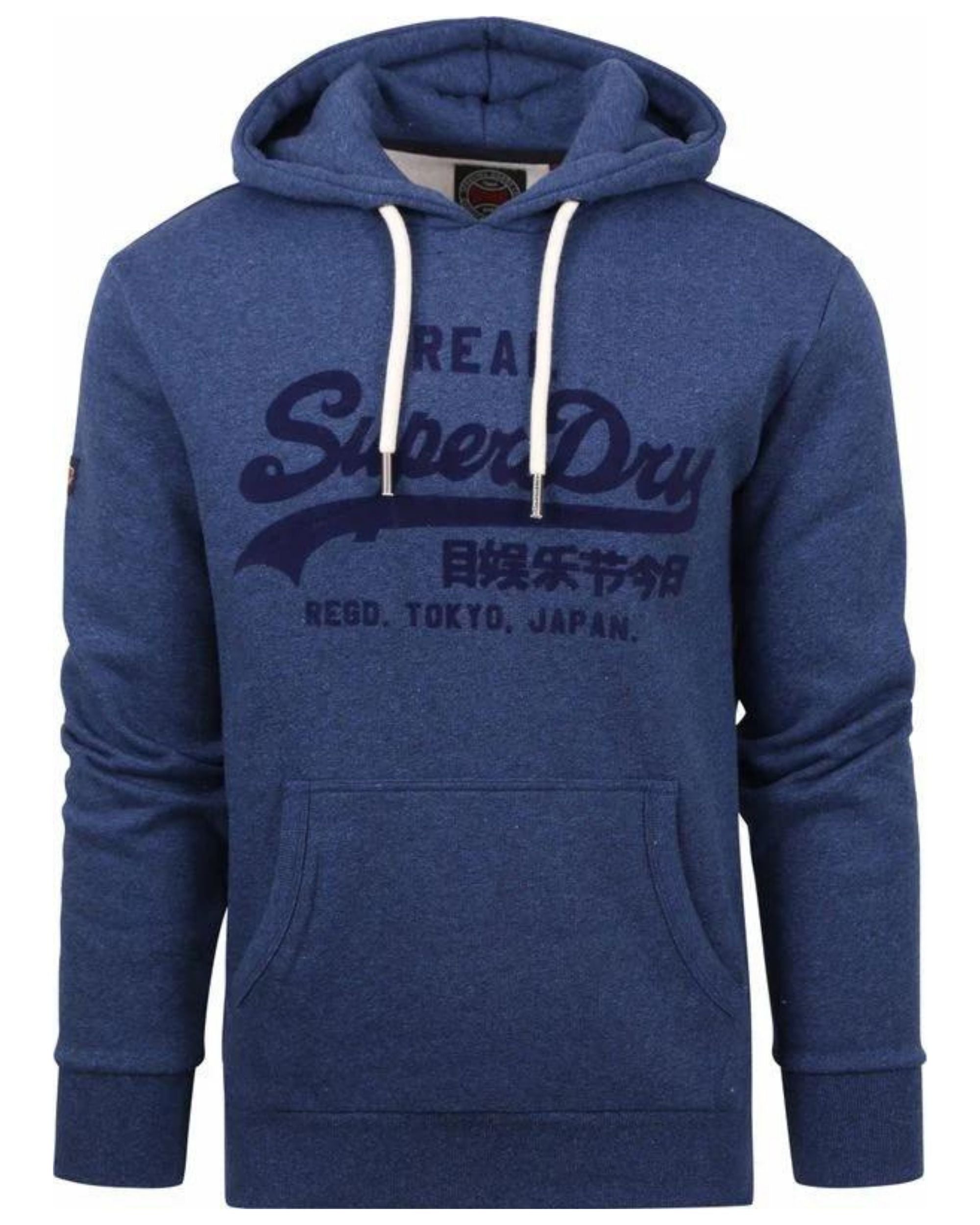 Superdry Cappuccio con Logo Pop Soda Vintage Blu Misto Cotone