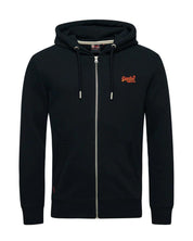 Superdry Cotton Blend Logo Hoodie Blue