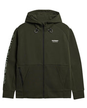 Superdry Giacca Sportiva Tecnica con Cappuccio e Loghi Verde