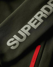 Superdry Giacca Sportiva Tecnica con Cappuccio e Loghi Verde