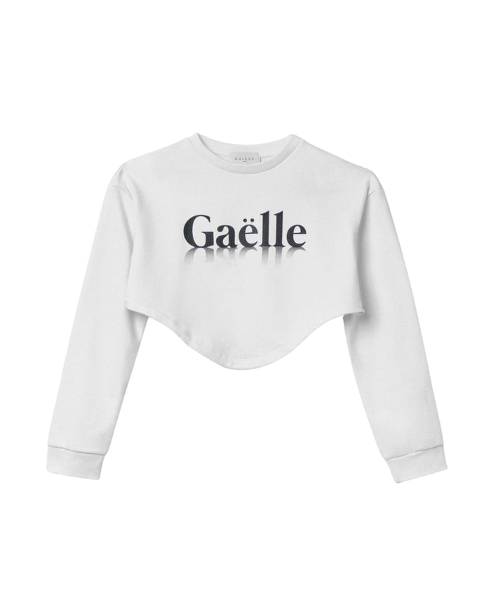 Gaelle Felpa Cotone Logo Bianco Made in Italy 1