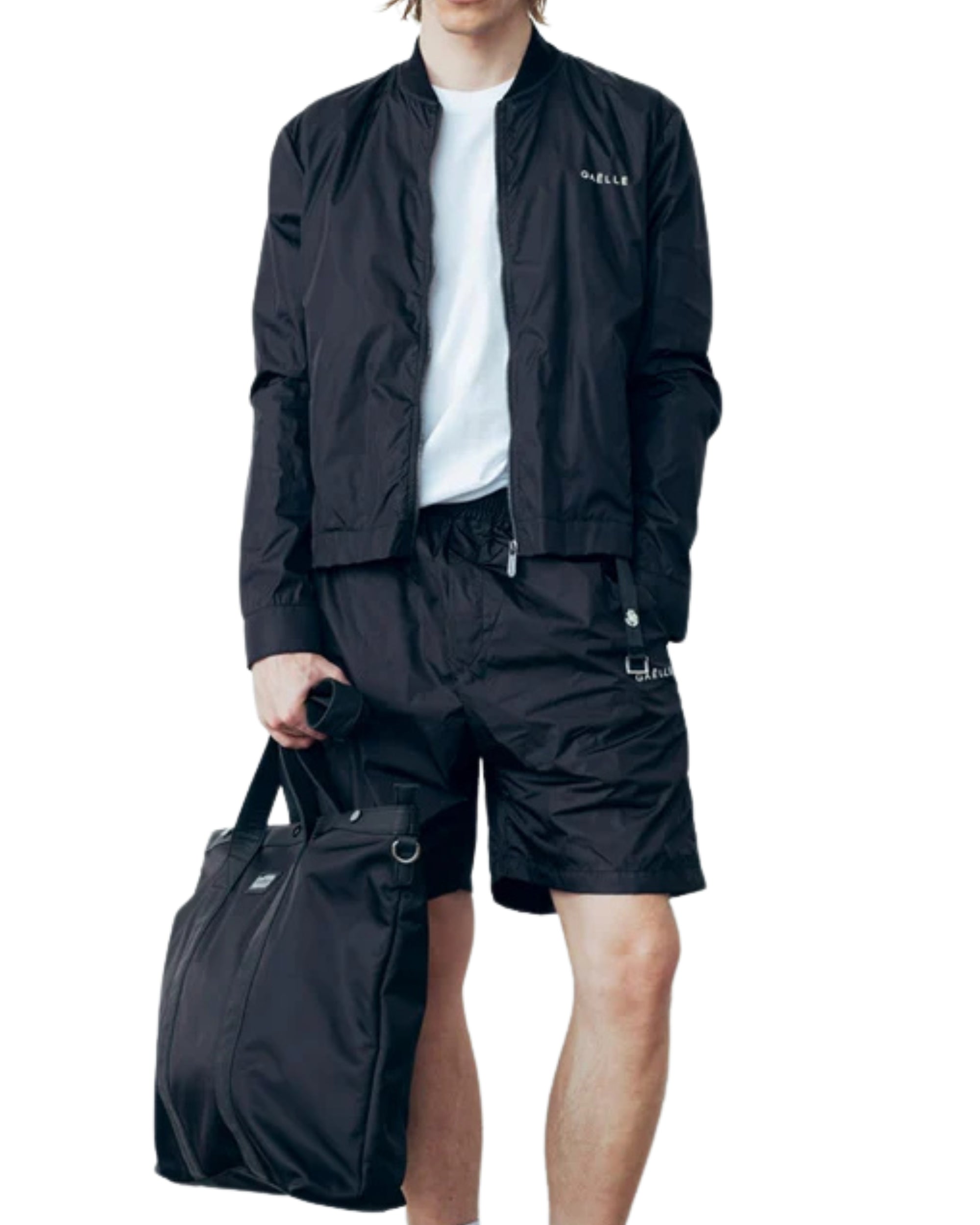 Gaelle Logo Nylon Nero Uomo