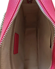 Gaelle Camera Bag Eco-leather Chain Shoulder Strap Silver Purple