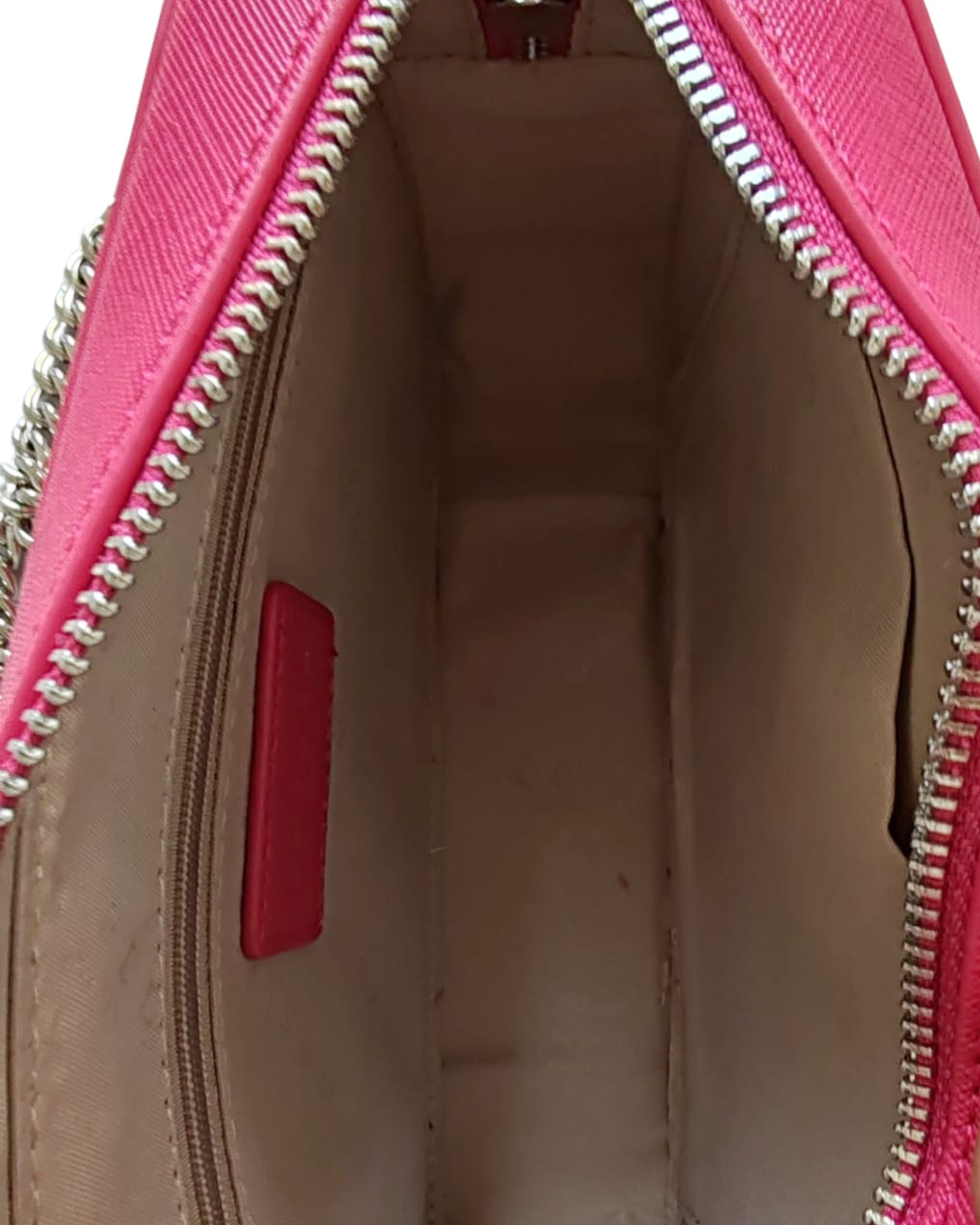 Gaelle Camera Bag Eco-leather Chain Shoulder Strap Silver Purple