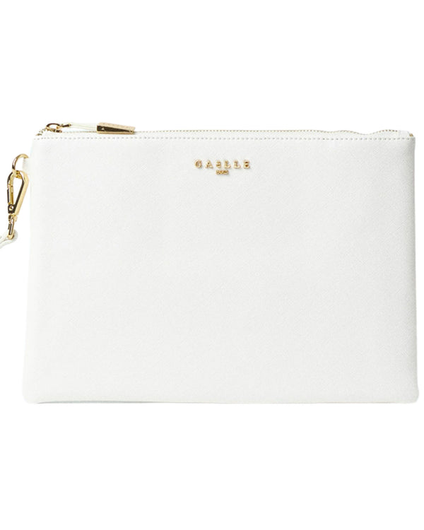 Gaelle Pochette Regular in Ecopelle Bianco-2