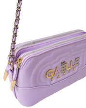 Gaelle Borsa a Tracolla 19x10x4 cm Lilla con Logo in Metallo Donna