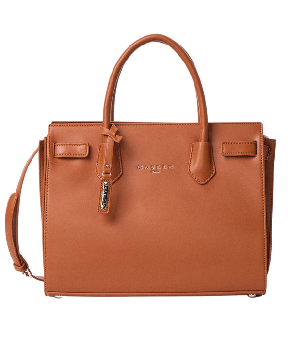 Gaelle Brown Eco-Leather Shopper Bag