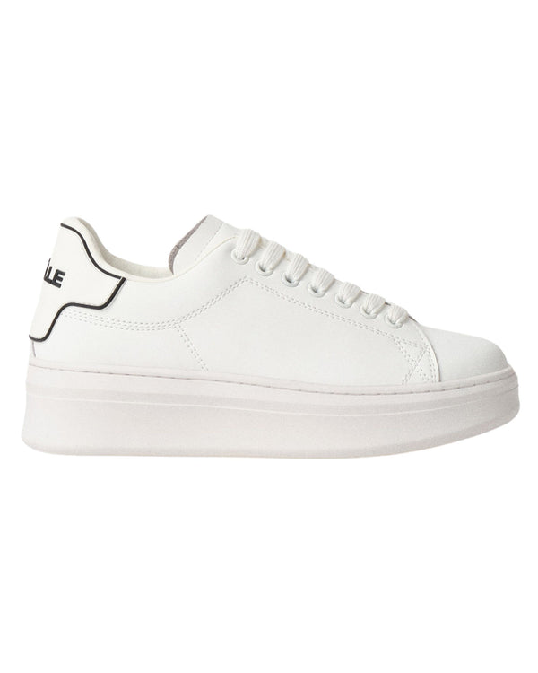 Gaelle Sneakers Addict Pelle Bianco