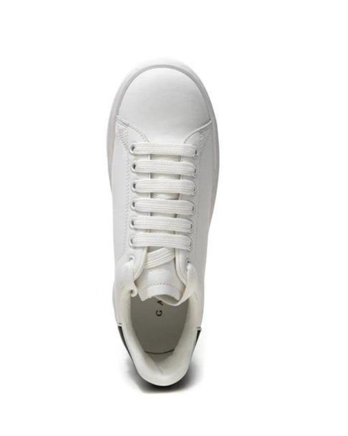 Gaelle Paris Sneakers Addict Pelle Bianco 5