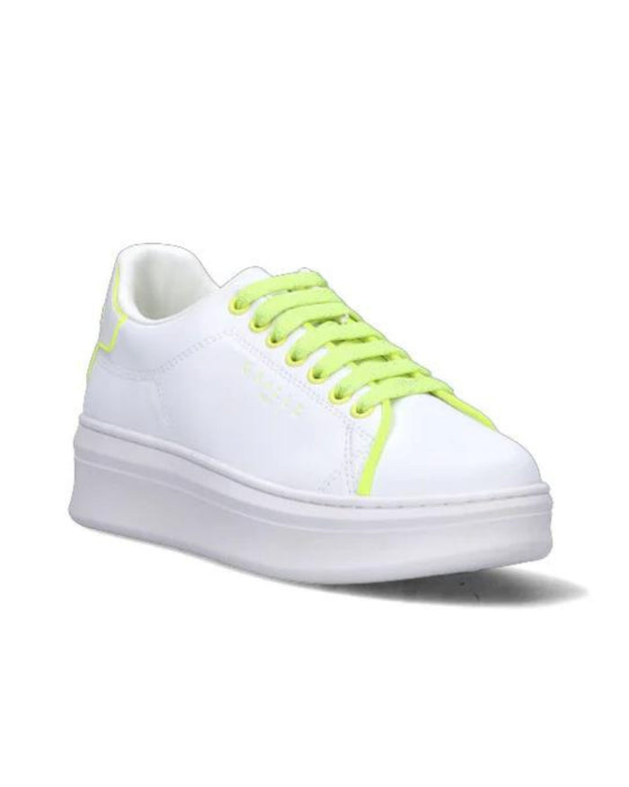 Gaelle Paris Sneakers Addict Con Piping E Patch Tallone In Rubber Giallo Donna 2