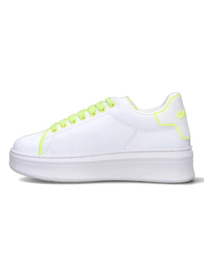 Gaelle Paris Sneakers Addict Con Piping E Patch Tallone In Rubber Giallo Donna 4