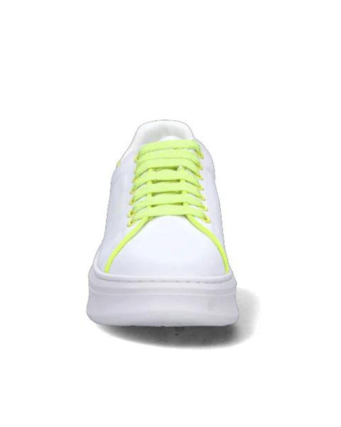 Gaelle Paris Sneakers Addict Con Piping E Patch Tallone In Rubber Giallo Donna 5