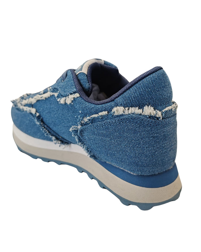 Gaelle Running In Tessuto Denim Con Logo Blu Donna 4