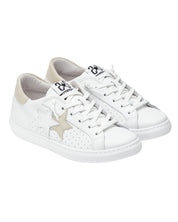 2star scarpe sneakers Made In Italy Artigianale Pelle 100% Bianco Donna