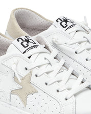 2star scarpe sneakers Made In Italy Artigianale Pelle 100% Bianco Donna