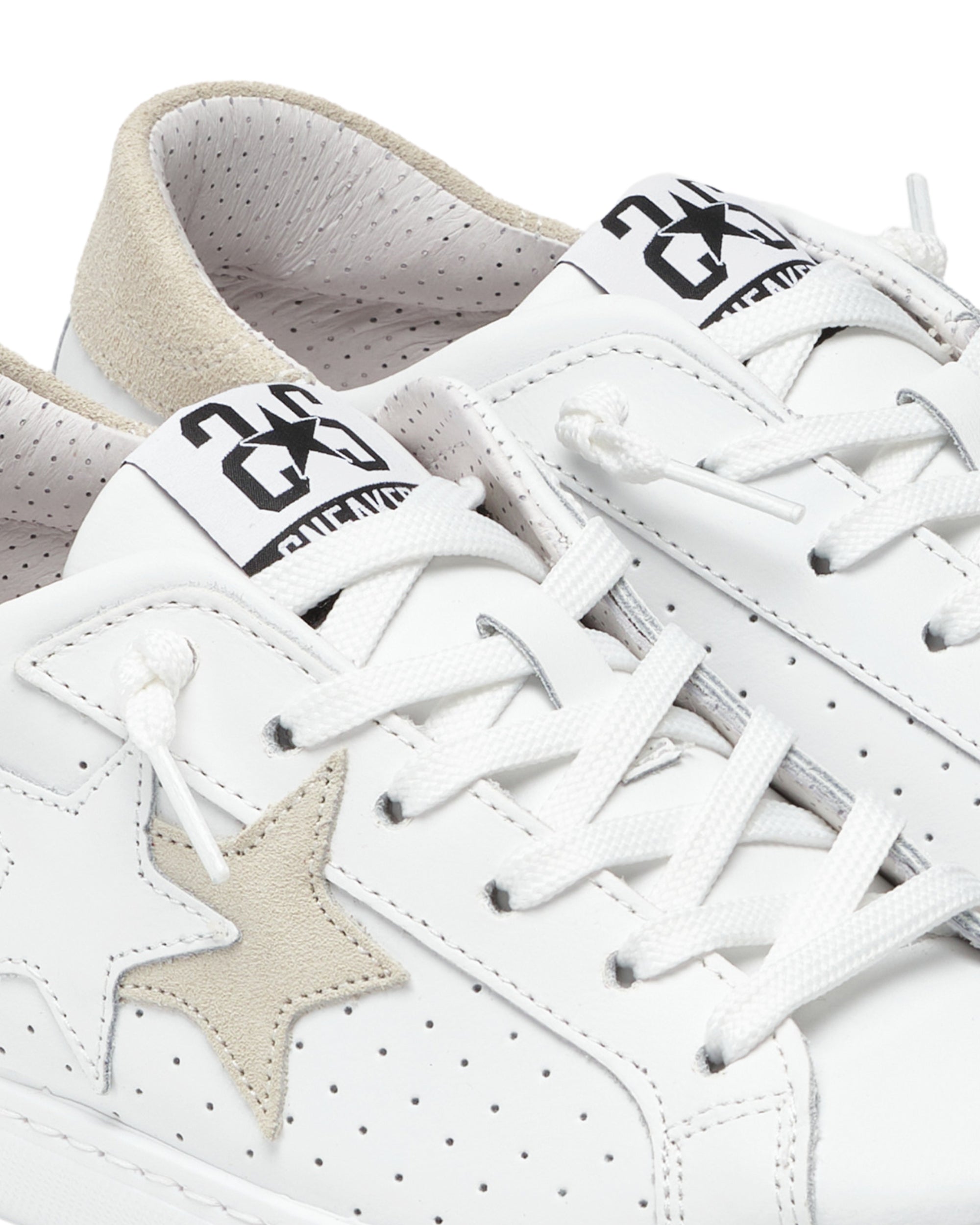 2star scarpe sneakers Made In Italy Artigianale Pelle 100% Bianco Donna