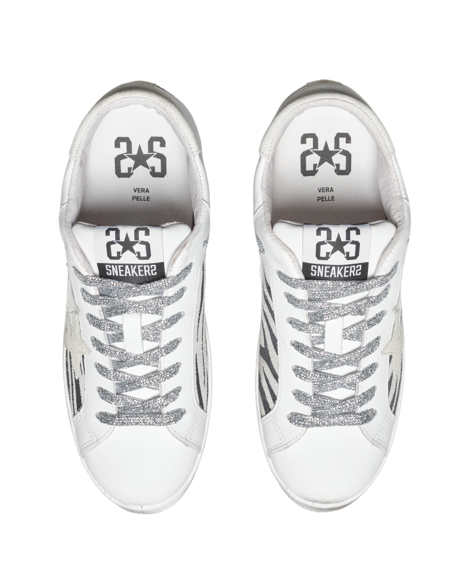 2star Made In Italy Artigianale Pelle 100% Bianco Donna