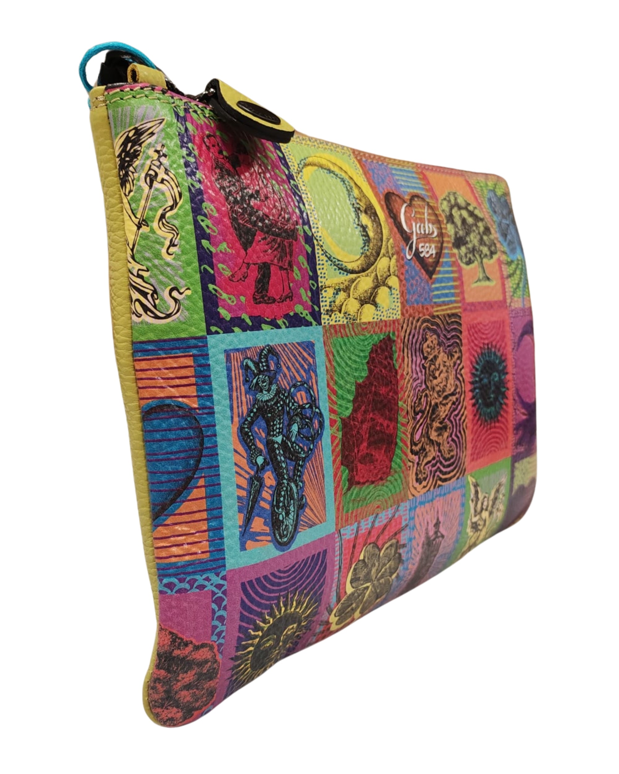 Gabs Borsa Pochette Pelle con Stampa Multicolore Tarocchi Donna