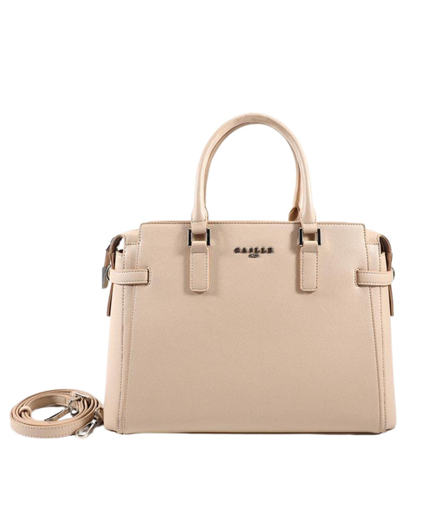 Gaelle Borsa In Ecopelle Con Tracolla Regolabile Beige Donna