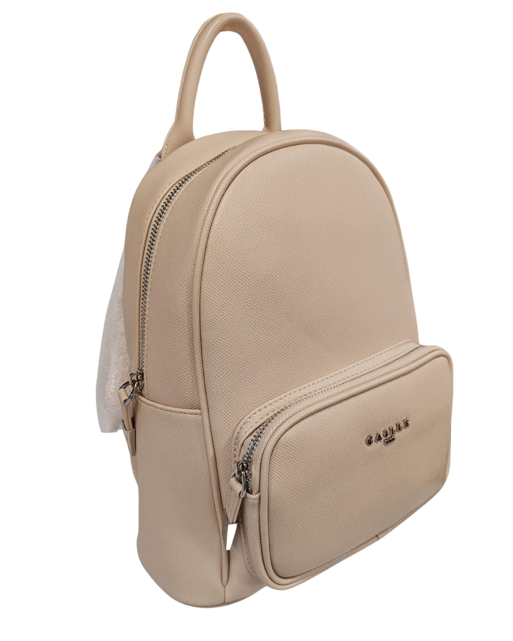 Gaelle Zainetto Da Viaggio In Ecopelle 22,5x30x12 Cm Beige Donna